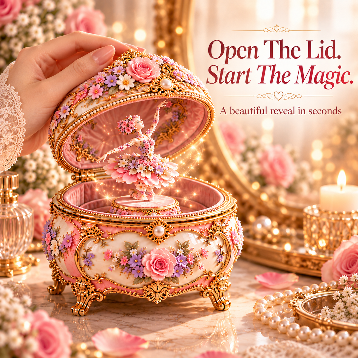 🌸 Last Day 50% OFF Floral Ballerina Music Box – A Romantic Keepsake With a Magical Butterfly Reveal 🦋