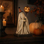 🎃Lighted Vintage Ghost Figurine with Glowing Pumpkin Staff