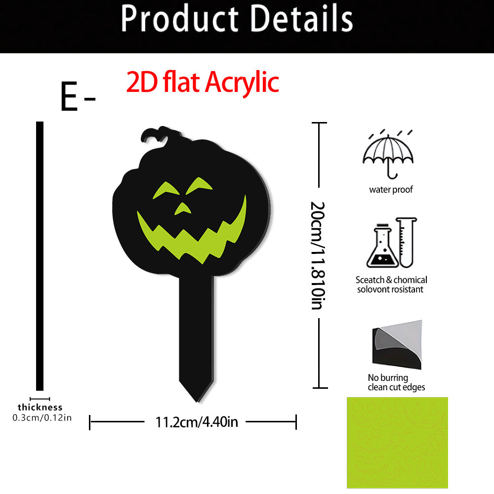🎃🔥Halloween Sale 50% OFF🔥 Luminous Acrylic Pumpkin Garden Stake