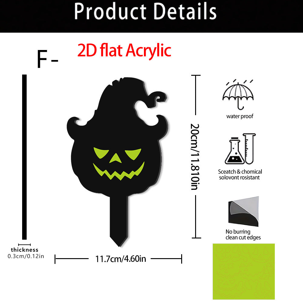 🎃🔥Halloween Sale 50% OFF🔥 Luminous Acrylic Pumpkin Garden Stake