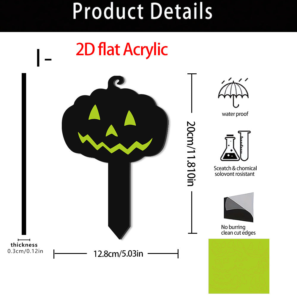 🎃🔥Halloween Sale 50% OFF🔥 Luminous Acrylic Pumpkin Garden Stake