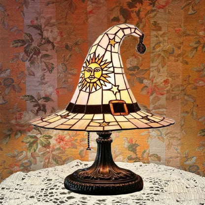 ♠️Witch Hat Stained Glass Style Night Light🎁
