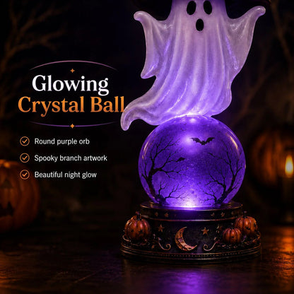 🎃Halloween Raven Crystal Ball Lighted Decor👻