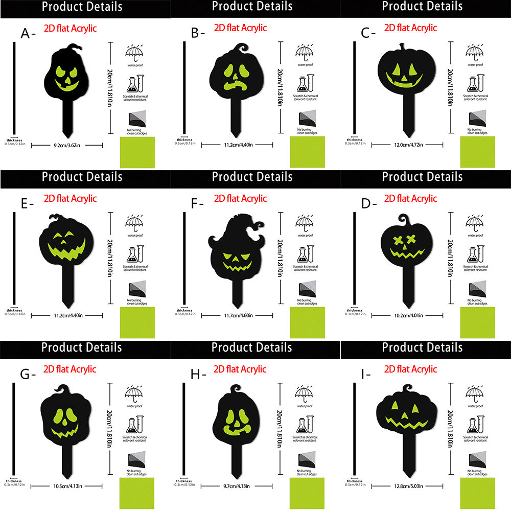 🎃🔥Halloween Sale 50% OFF🔥 Luminous Acrylic Pumpkin Garden Stake
