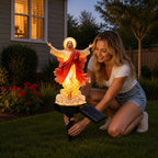 🔥Solar-Powered Illuminated Jesus Garden Statue